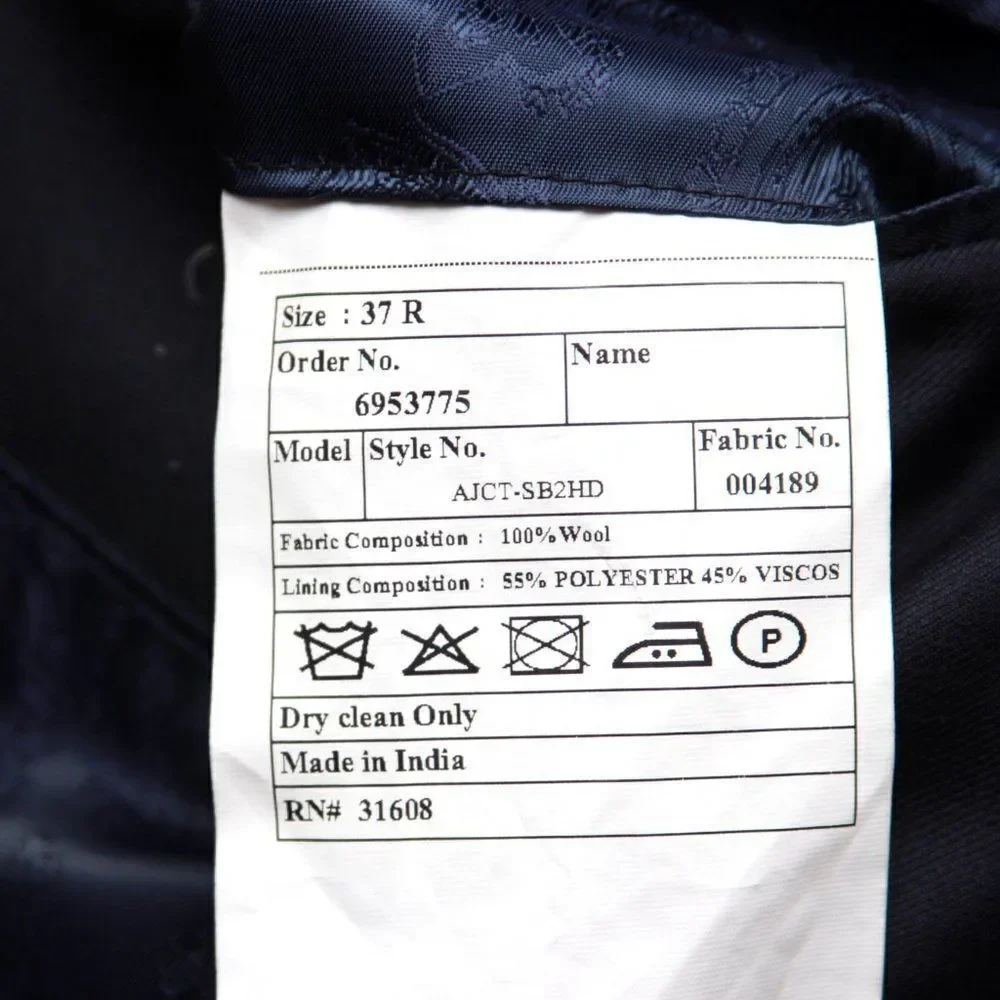 37/38R Jos A Bank 1905 Navy Sportcoat Blazer Custom‎ Made C080661